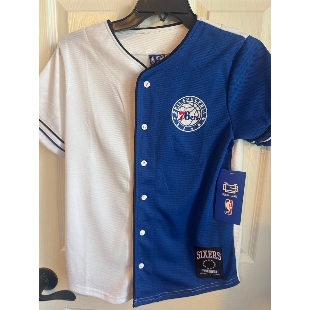 NBA Ultra Game Philadelphia 76ers Jersey Youth‎ 14/16 – Split Color Style – NWT